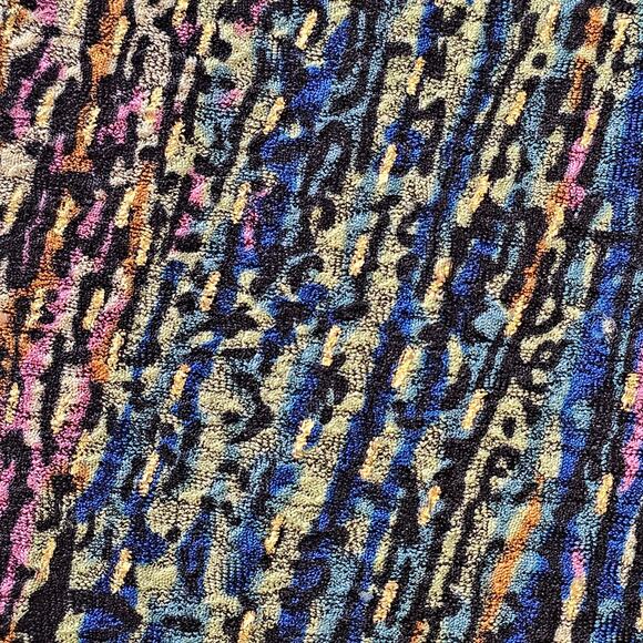 ASHRO Women's Metallic Printed Long Sleeve Midi Sheath Dress Size Medium Artsy - Picture 9 of 12